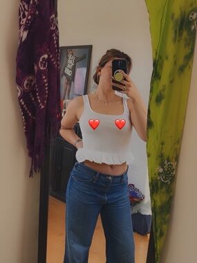 DIVIDED tank with ruffle detail